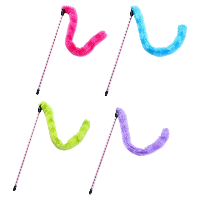 Cat Feather Play Toy Teaser Bell Refills Wand Interactive Kitten Stick Pet Toy