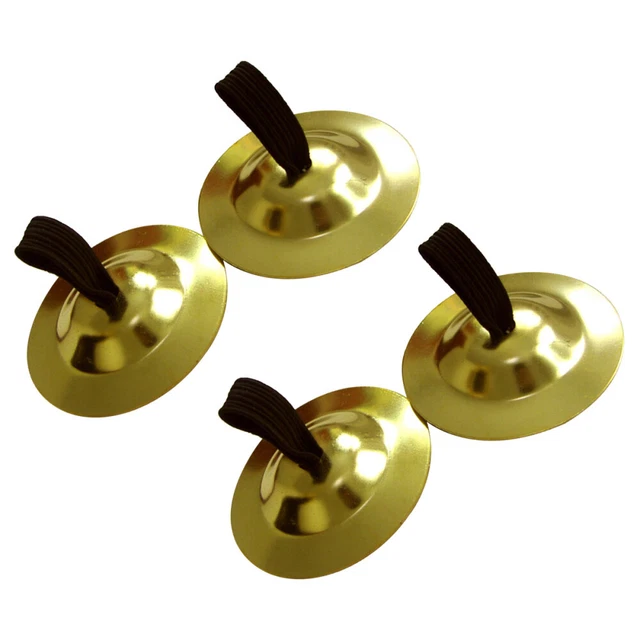 2 PAIRS BELLY Dancing Finger Cymbal Iron Child Thumb Cymbals Mini Zills