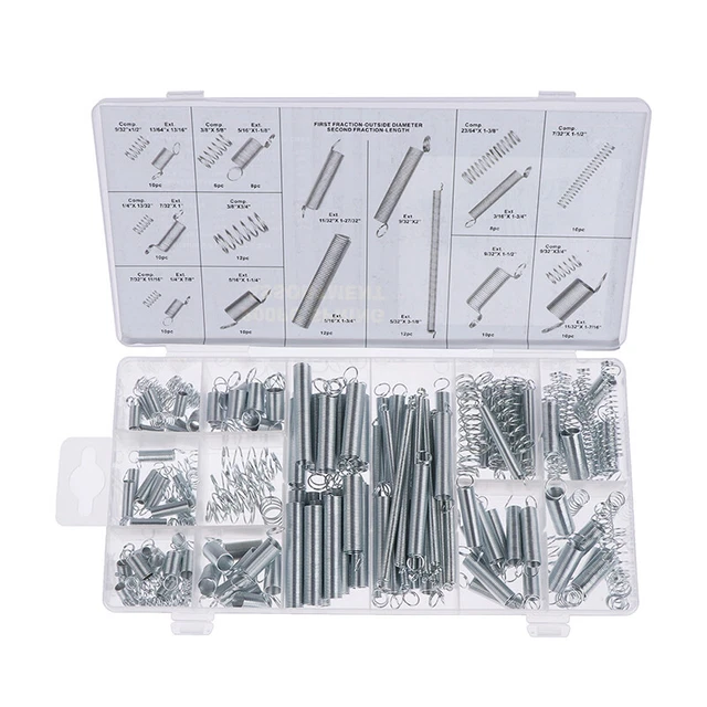 200Pcs With Storage Box Accessories Extension And Compression Coil Spring Se Q❤M