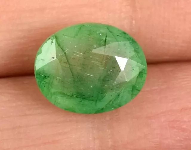 100% Natural 4.60 Ct Green Colombian Emerald Oval Cut 11x9 mm Loose Gemstone AAA