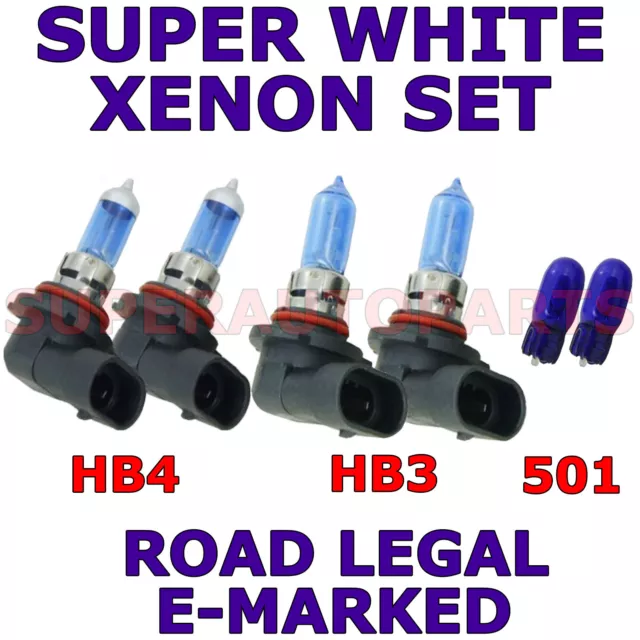 Para Mitsubishi Shogun SUV 2007+ Conjunto De HB3 HB4 501 Bombillas Xenón Blancas