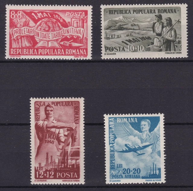ROMANIA 1948 Mi 1121 / 1124 Postfrisch