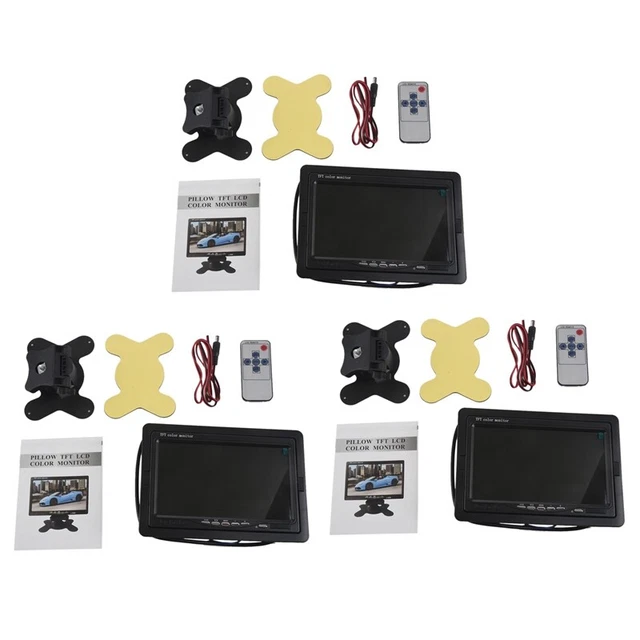 3X Monitor LCD TFT LCD un Colori Da 7 Pollici 12V-24V per Telecamera CCTV R Z4F8