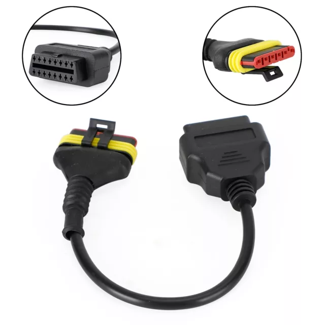 OBD2 6 pin Diagnostic Code Reader Adapter Scanner Cable Pour Benelli Motorcycle