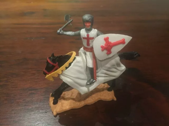 Timpo 2nd Series Mounted Crusader/ Knight of St John - Middle Ages - Toy Soldier