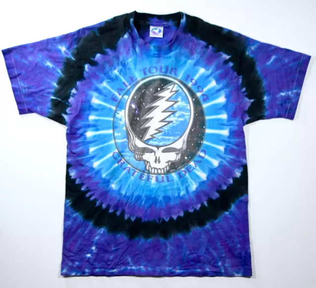 Vtg Grateful Dead Fall Tour 1994 Liquid Blue T Shirt East Coast Tie Dye GDM XL
