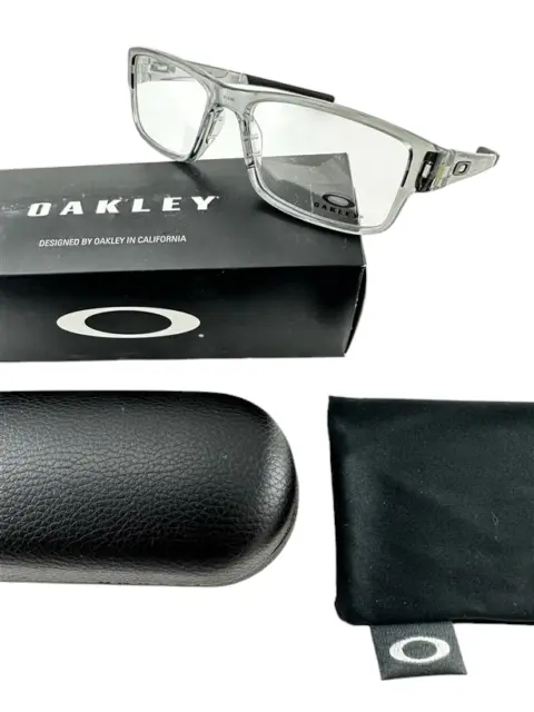 Oakley NEW Airdrop Grey Shadow Rectangle Frame Black 59-18-148 Eyeglasses OX8046