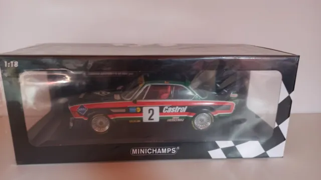 1:18 Minichamps BMW 3.0 CSL, Luigi Racing Sieger Nürburgring 1976 #2 Castrol