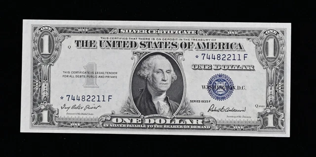 1935F $1 Silver Certificate Star Note Ch Cu Fr. 1615*