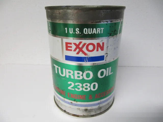 ungeöffnet alte vintage EXXON Turbo Oil Öldose Oldtimer Werkstatt