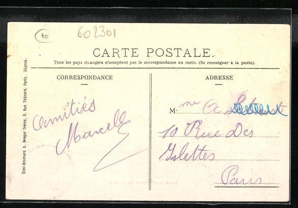 CPA Coye, L´Avenue de la Gare 1908 2