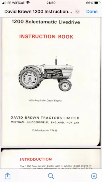 david brown tractor 1200 Pdf Manual Operators