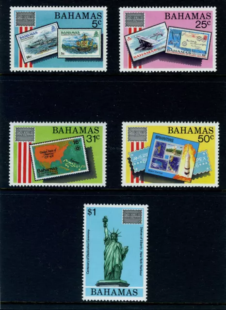 Bahamas stamps F/Ameripex 1986, Scott 597-60