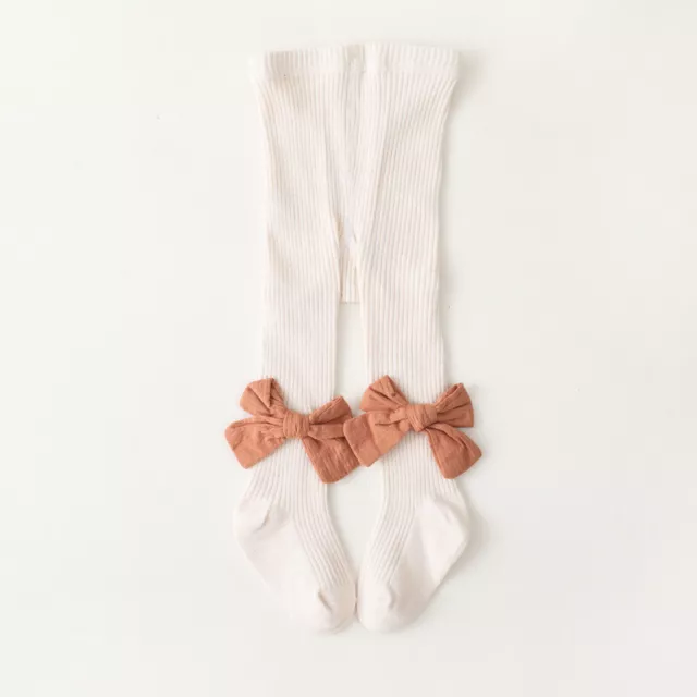 Calze collant cuore bambine fiocco grande stile spagnolo cotone 6 mesi - 8 anni 8