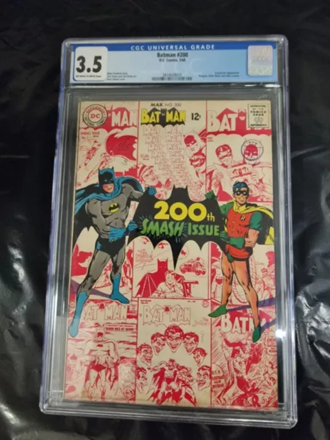 Batman #200 Cgc 3.5 (1968) Neal Adams The Dark Knight Dc Comics