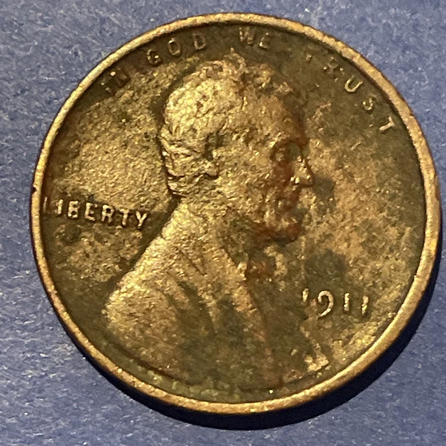 Antique 1911 Lincoln Cent Penny US Coin BN