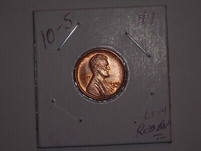 wheat penny 1910S GEM RED BU 1910-S KEY DATE LINCOLN CENT LOT #1 GEM RED UNC