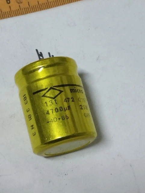 Lot De 4 Condensateurs électrolytiques 47 µF 25V - NOS (New Old Stock), Radial, Aluminium, Origine France