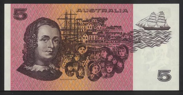 Australia 1976 $5 Banknote Knight/Wheeler R206a Gothic Serial EF #27 2