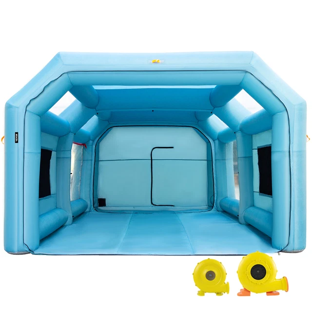 VEVOR Upgraded Inflatable Paint Booth Spray 28x15x10ft w/Filter 950W+350W Blower