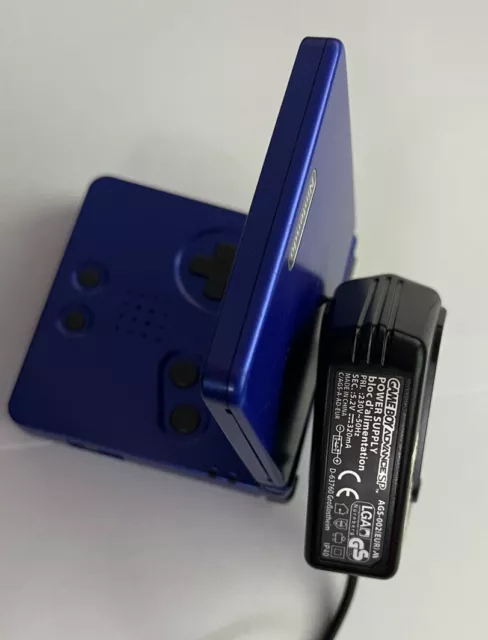 Nintendo Gameboy Advance SP - Blau mit Tasche, Spiel & Stromkabel