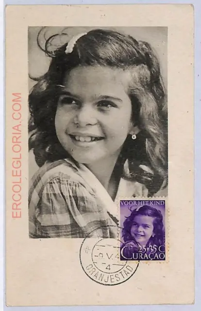 ad8743 - CURACAO - POSTAL HISTORY - Maximum Card 1947 CHILDREN