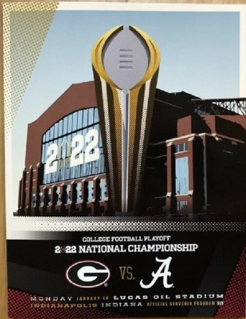 2022 College Football National Championship Program Cfp Alabama Vs Georgia Champ