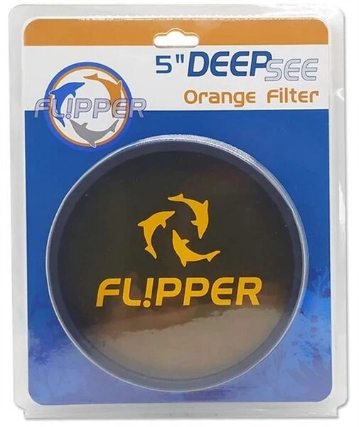 Flipper DeepSee Orange Lens Filter 5" For Fresh and Marine Fish Tank Aquariums