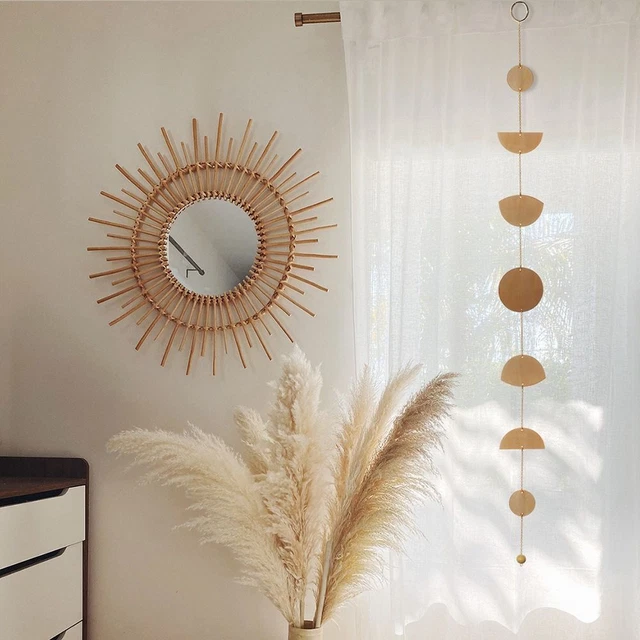 Room Wooden Bedroom Home Decor Wall Hanging Moon Phase Wall Decor Moon Garland