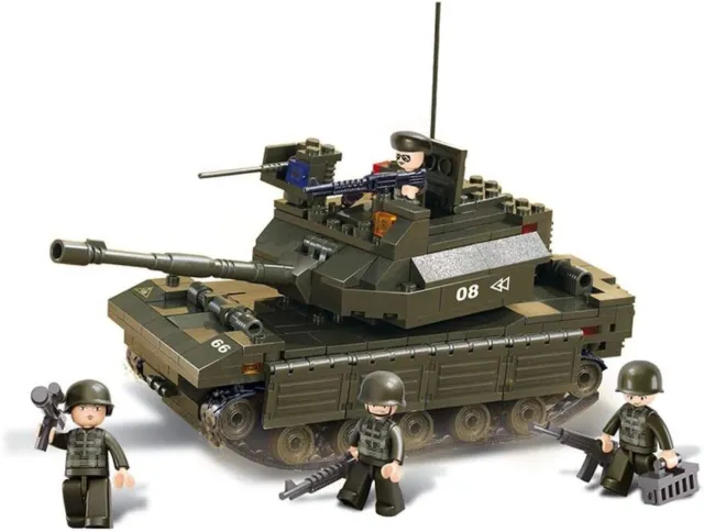 Sluban M38-B6500 Army Leading Tank,Multicolor,Small