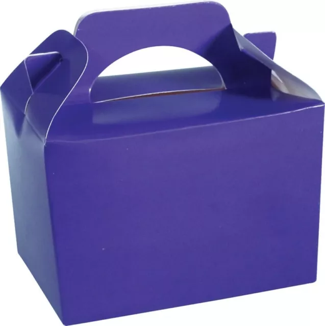 15 x PURPLE PARTY FOOD BOXES - Loot Lunch Cardboard Gift Children's Kids.