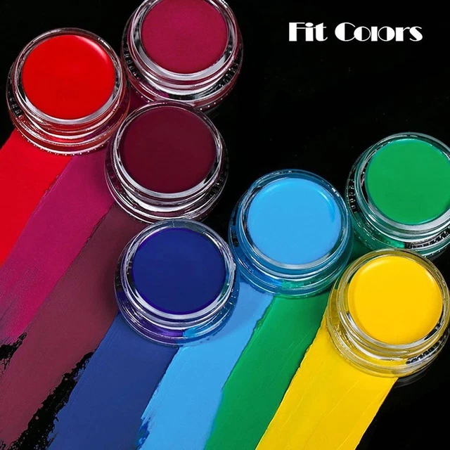 Neu Fluoreszenz Wasser beweis Paste Eyeliner 12 Farben Gesichts bemalung