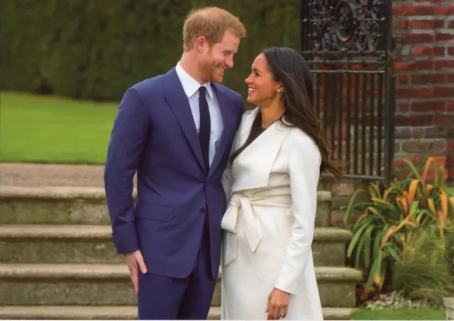 Orginalpostkarte aus London Prinz Harry und Meghan Markle Verlobung