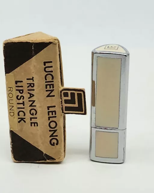 Vintage Lucien Lelong Deco Mini Lipstick With Box