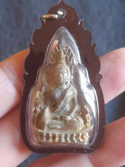 Thai Buddha Bronze Amulet Phra Buddha Chinnarat  Statue Lucky Talisman