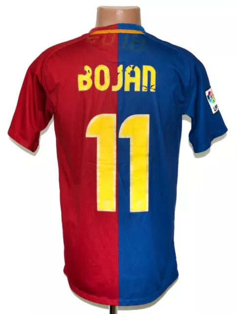 Barcelona Spain 2008/2009 Home Football Shirt Jersey #11 Bojan Nike Size S