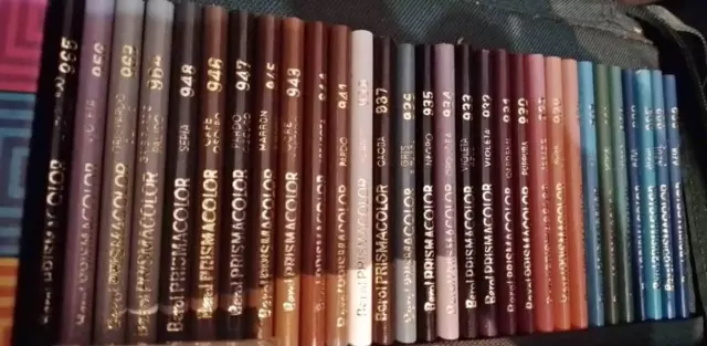 Berol PRISMACOLOR Pencils Lot of 30 Colors Made in Venezuela SEE DESCRIPTION