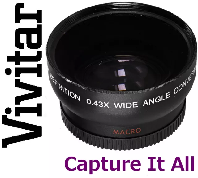 HD4 Optics 0.43x Vivitar Pro HD Wide Angle With Macro Lens For Fujifilm X-E2 XE2