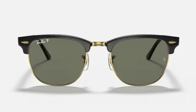 Ray-Ban Clubmaster Classic Black Frame/Green Classic G-15 Lens Sunglasses RB3016