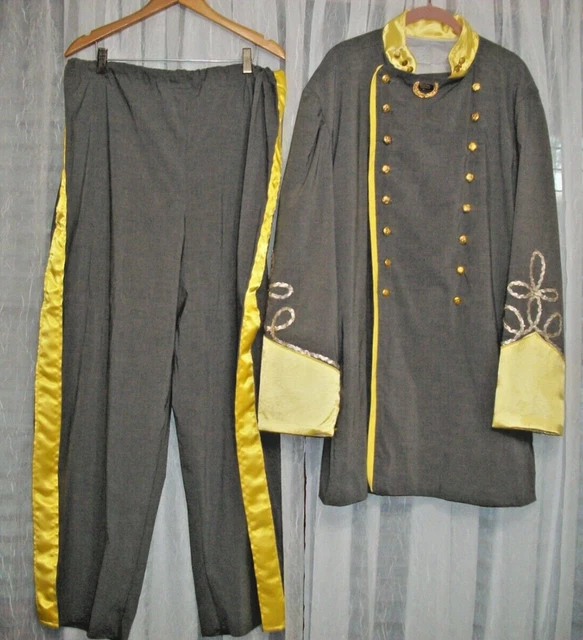 Confederate Soldier Reenactment Costume Uniform~Pant Jacket~Chest 44"~Waist 38"