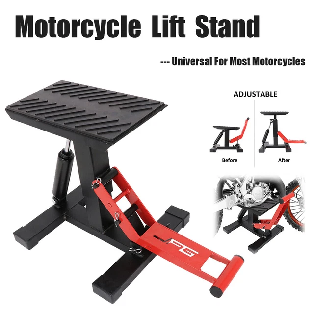 MOTORCYCLE JACK DIRT Bike Stand Lift Adjustable Heavy Duty Lift Stand