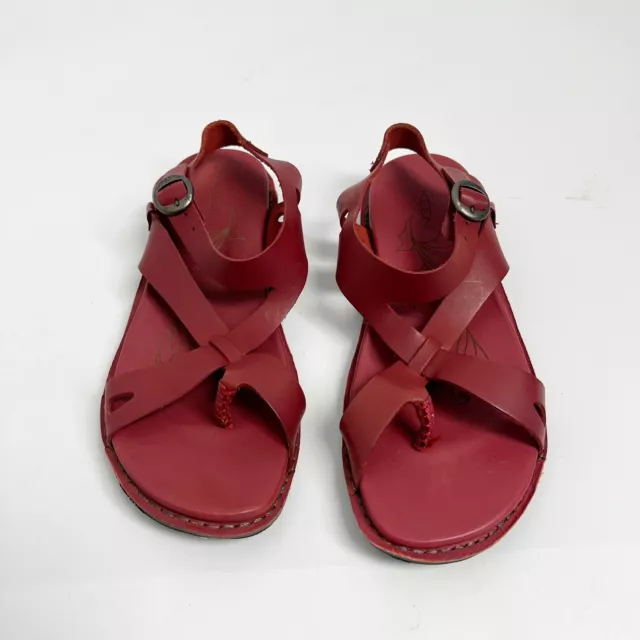 KEEN Women’s Red Alman Leather Strappy Sandals size 7.5 2