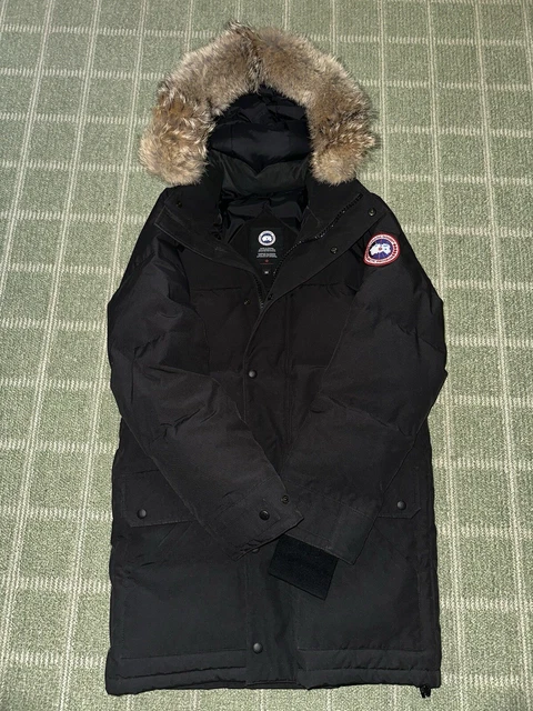 CANADA GOOSE EMORY Parka Coat Men s Black M Coyote Fur Trim Authentic 750.00 PicClick
