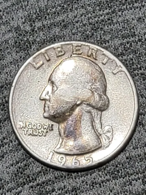 Extremely Rare!! 1965 Washington Quarter (Face Color Error & No Mint Mark)