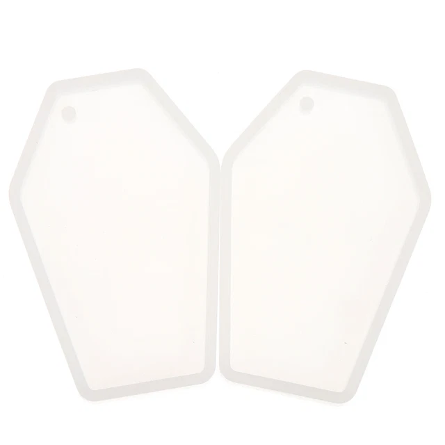 2 piezas Llavero Ataúd Gel Sílice Moldes de Resina Llavero Chocolate Caramelos Moldes