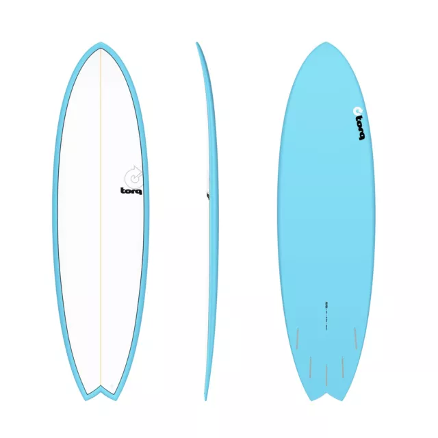 Planche de Surf torq epoxy tet 6.6 fish Bleu Pinline