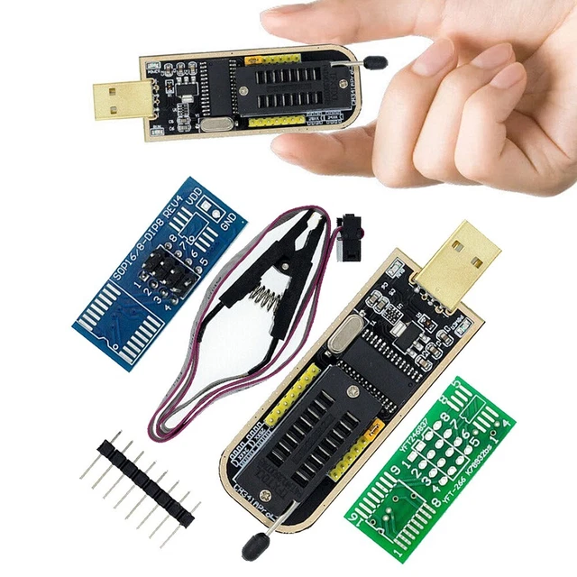 CH341A 24 serie 25 EEPROM flash BIOS USB modulo di programmazione SOIC8/SOP8 test