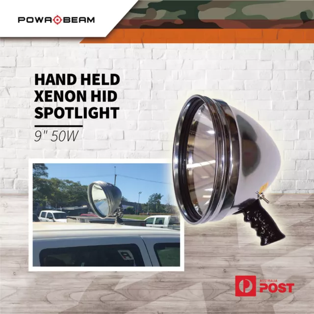 Powa Beam 9" 70w Hand Held Xenon Hid Spotlight Powabeam Spot Light Pl245hid-70