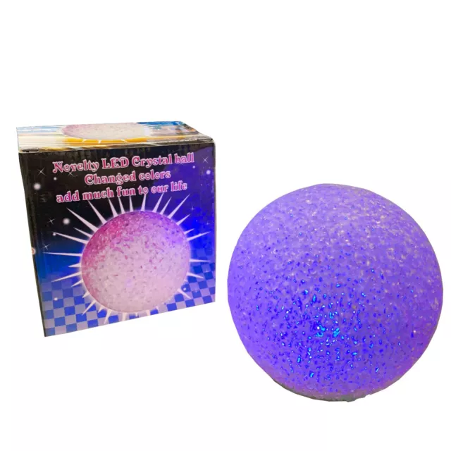 NOVELTY LED COLOUR CHANGING LIGHT UP CRYSTAL BALL christmas party