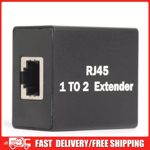 1 To 2 Way RJ45 Ethernet Network Adapter Cable Extender Connector Ports Coupler